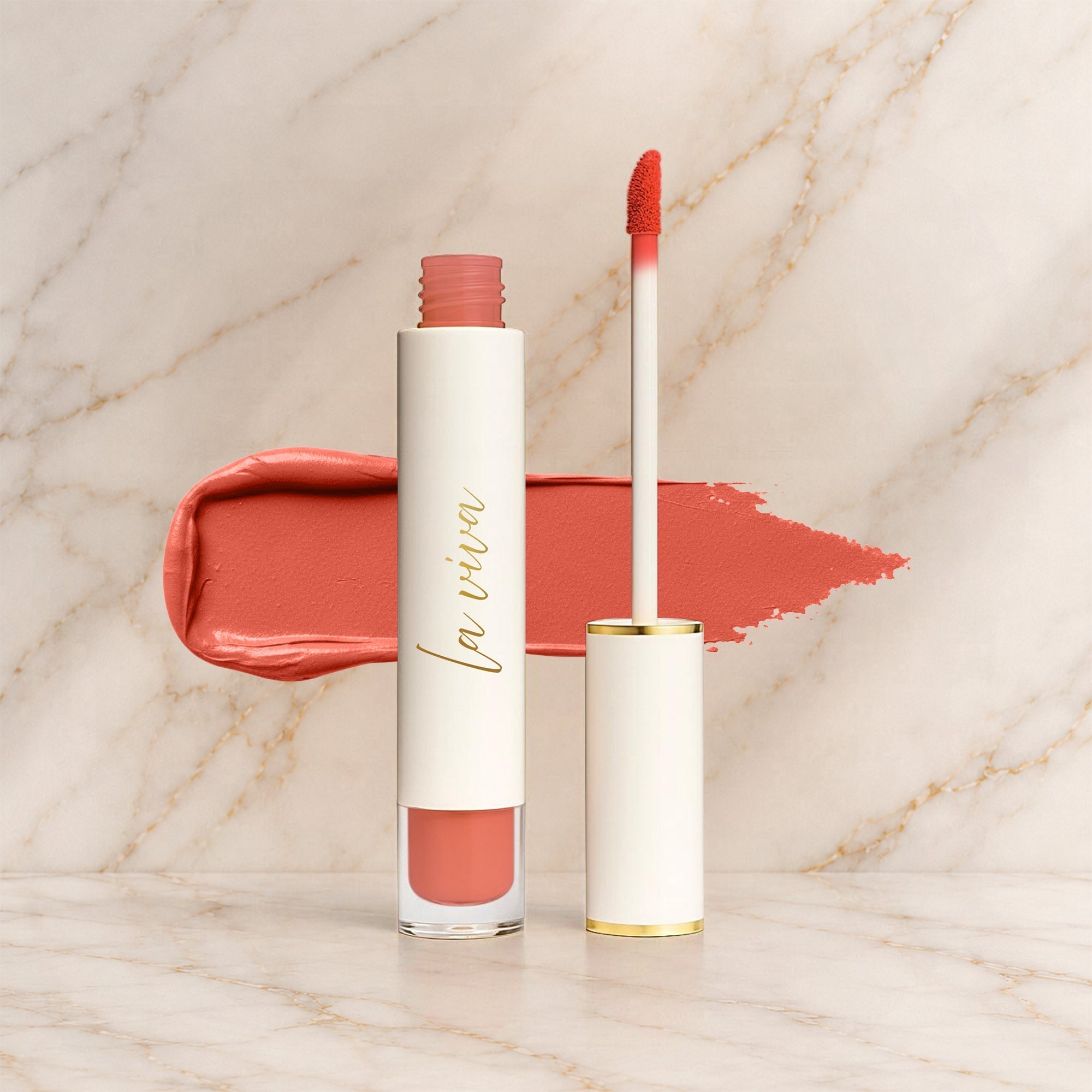 Peach Pop Power Pout - Liquid Lipstick - Laviva Cosmetics