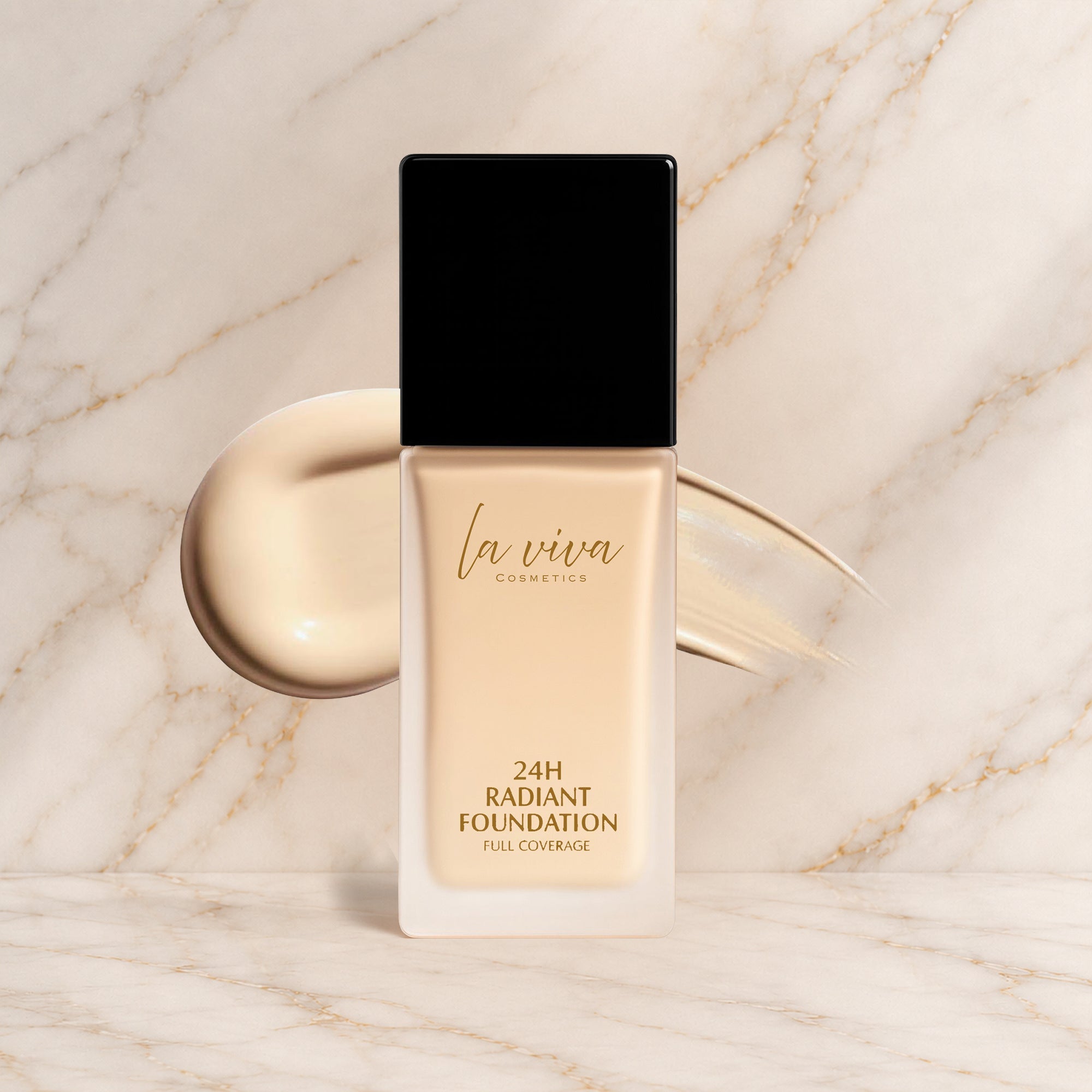Porcelain Glow - 24H Radiant Foundation - Full Coverage - Laviva Cosmetics